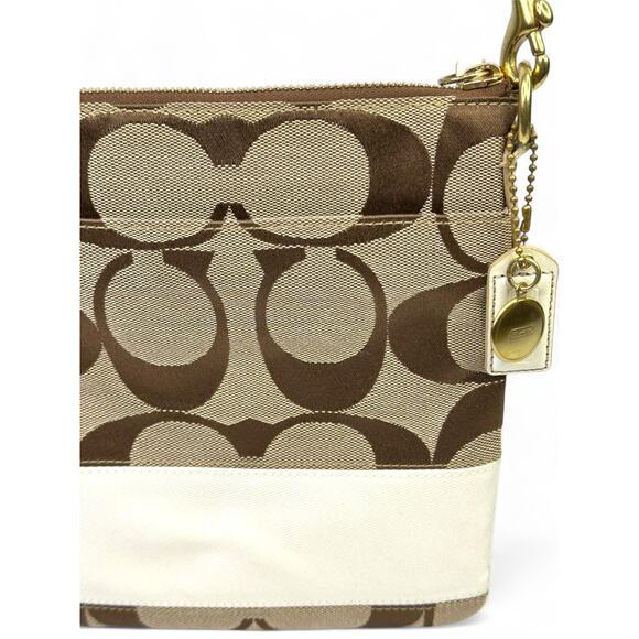 Coach Signature 2007 Crossbody Stripe Swingpack Canvas Bag - Picture 2 of 8